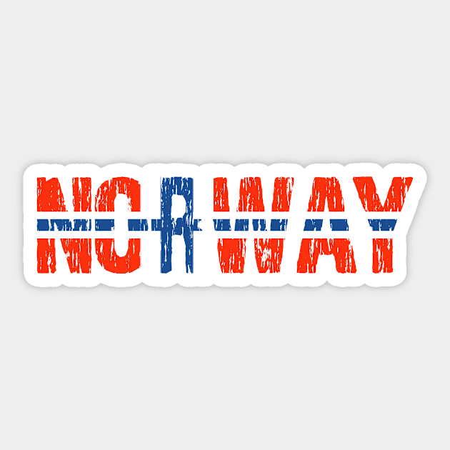 Norway Distressed Flag Norge Sticker by Nirvanibex